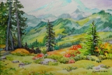 Olga Zakharova Art - Greeting Card - Mount Baker View
